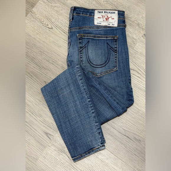NEW True Religion Jeans Halle High Rise Super Skinny Medium Wash Size 30 / 10 - Picture 2 of 11